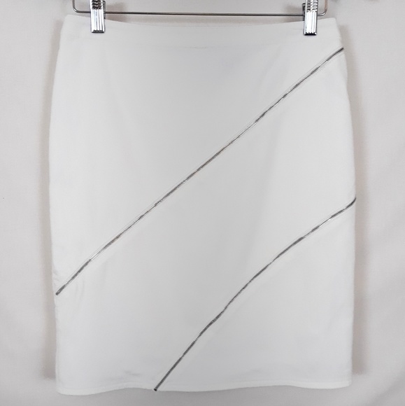 W by Worth Dresses & Skirts - W By Worth white zip detail pencil skirt